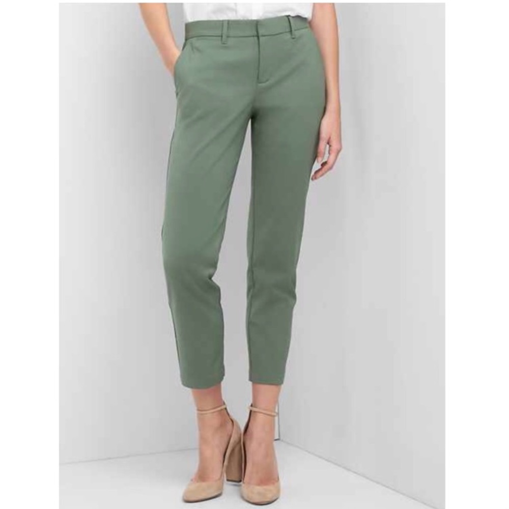 GAP Slim Crop Green Dress Pants EUC 0R